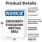 Signmission Emergency Evacuation Meeting Area, 12 in W x Rectangle, Plastic OS-2PACK-NS-P-1218-V-11790 - alternate 3